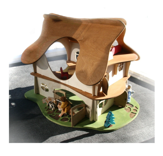 The Enchanting Twig Studio Large Waldorf-Style Wooden Dollhouse - Perfect for Imaginative Play!
