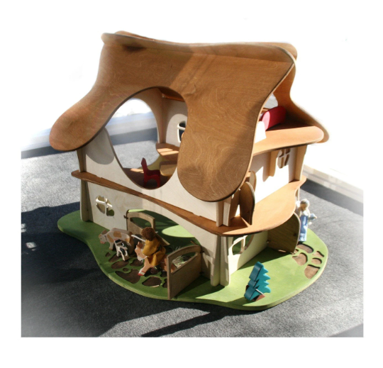 Montessori Toy Wooden Dollhouse Large Size by Twig Studio - Perfect for Imaginative Play!