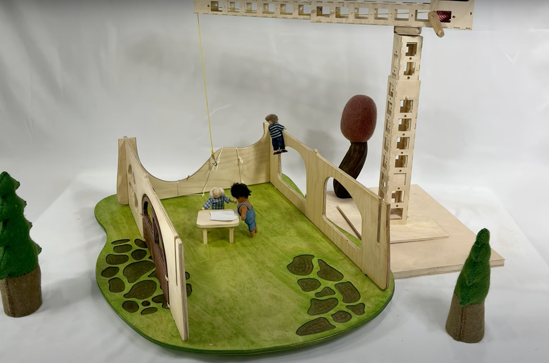 Load video: Waldorf Twig Studio Doll House Assembly