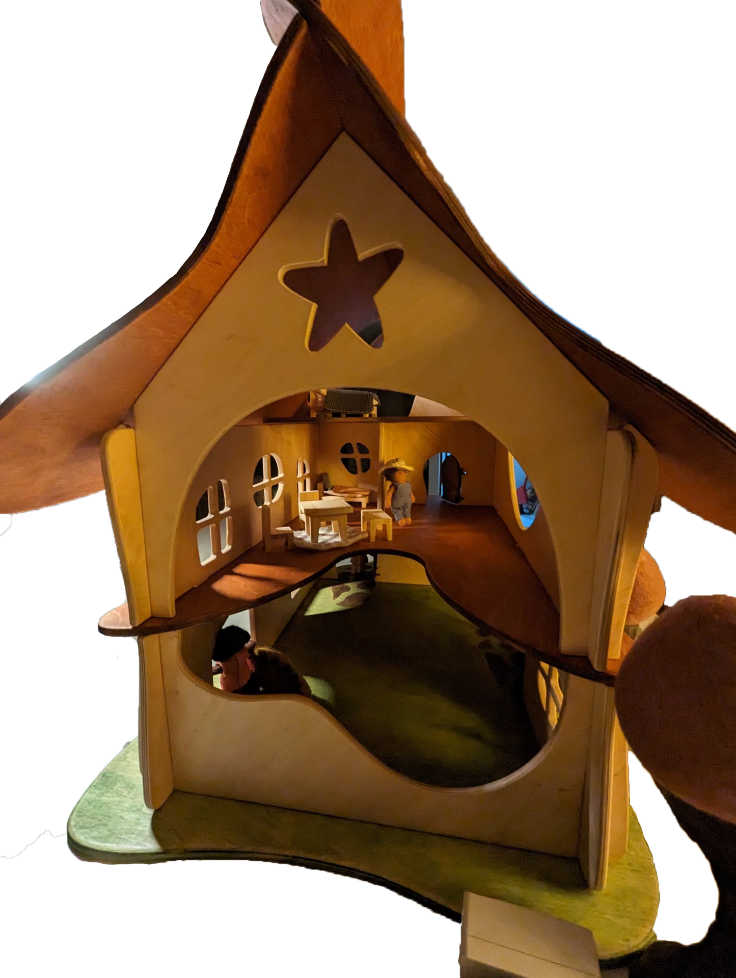 The Enchanting Twig Studio Large Waldorf-Style Wooden Dollhouse - Perfect for Imaginative Play!